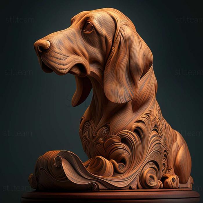 3D model Russian Hound dog (STL)